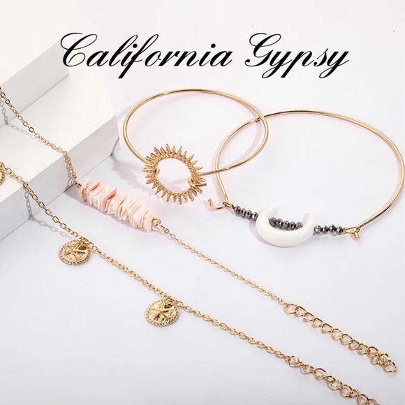 4 pc Bohemian Sun Moon Stone Bracelets RESTOCKED - Picture 2 of 5